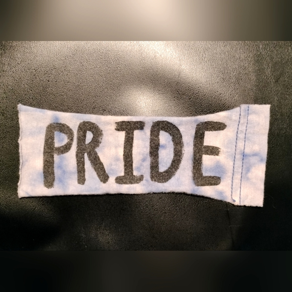 Blue Bleach Dyed PRIDE Patch